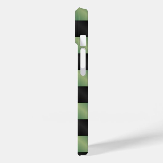Moderne Olijfgroen Zwarte Gradiënt Geruit Case-Mate iPhone Case (Achterkant / Links)