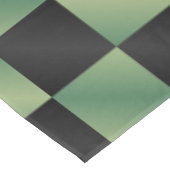 Moderne Olijfgroen Zwarte Gradiënt Geruit Tafelkleed (Gekanteld)