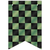 Moderne Olijfgroen Zwarte Gradiënt Geruit Vlaggetjes (Tweede vlag)