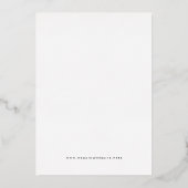 Moderne Olijfgroene Calligrafie Scriptie Bruiloft Folie Uitnodiging (Achterkant)