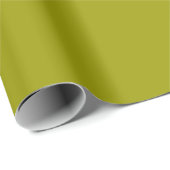 Moderne olijfgroene effen kleur cadeaupapier (Rol Hoek)
