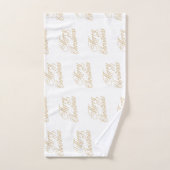 Moderne olijfgroene kerstbomen en -bogen bad handdoek (Handdoek)