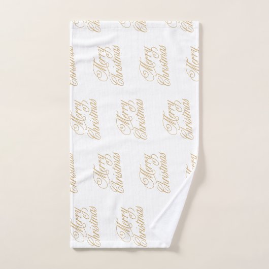 Moderne olijfgroene kerstbomen en -bogen bad handdoek (Handdoek)