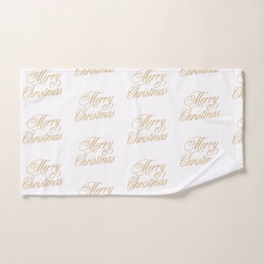 Moderne olijfgroene kerstbomen en -bogen bad handdoek (Handdoek)