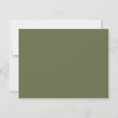 Moderne olijfgroene rand professioneel notitiekaartje (Achterkant)