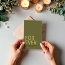 Moderne olijfgroene typografie | Vet gestreepte ru Kaart