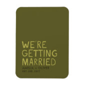 Moderne olijfgroene typografie | Vet gestreepte ru Magneet (Verticaal)