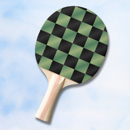 Moderne olijfgroene zwarte verloop geruit  tafeltennisbatje