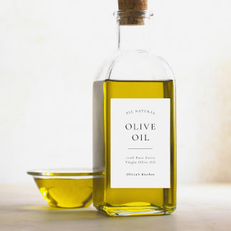 Moderne Olijfolie of Voedseletiket Voedselcontainer Etiket