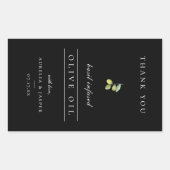 Moderne olijfolie voor infusie - Hartelijk dank vo Rechthoekige Sticker (Voorkant)