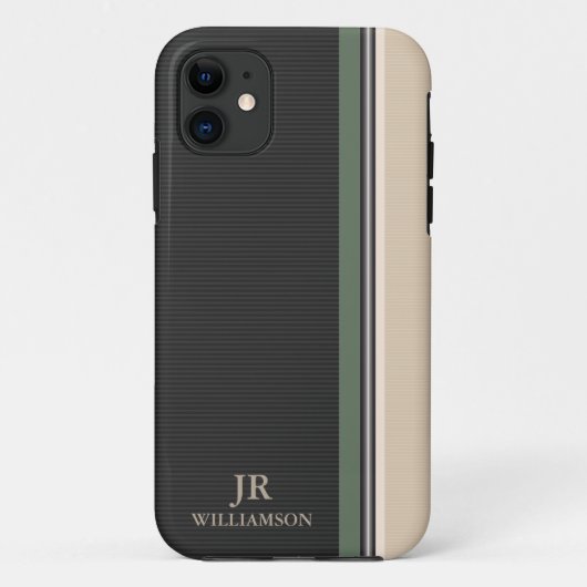 Moderne olijfstrepen, aangepast Hoesje-Mate™ Case-Mate iPhone Case (Achterkant)