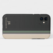 Moderne olijfstrepen, aangepast Hoesje-Mate™ Case-Mate iPhone Case (Achterkant (horizontaal))
