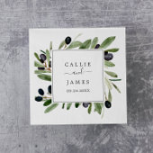 Moderne Olijftak Bruiloft Servet