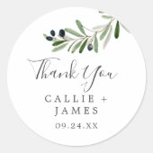 Moderne Olijftak Hartelijk dank voor Sticker (Voorkant)