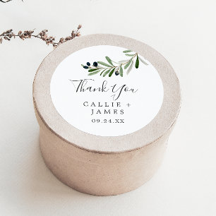 Moderne Olijftak Hartelijk dank voor Sticker