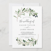 Moderne olijftak het huwelijk van kaart (Voorkant)