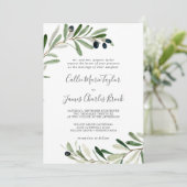 Moderne olijftak in één huwelijk kaart (Staand voorkant)