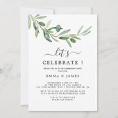 Moderne Olijftak "Laten we Feesten" Uitnodiging (Voorkant)