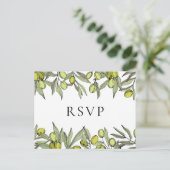 Moderne Olijftak RSVP-ansichtkaart Briefkaart (Staand voorkant)