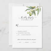 Moderne Olijftak Save the Date Kaart (Voorkant)