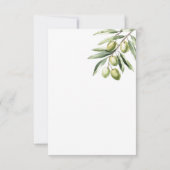 Moderne Olijftak Save the Date RSVP Kaartje (Achterkant)