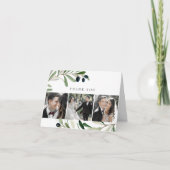 Moderne olive Branch 3 Foto Hartelijk dank Bedankkaart (Voorkant)