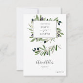 Moderne Olive Branch DIY Menu Optie Kaart plaatsen (Voorkant)