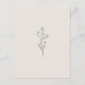 Moderne Olive Green Wedding Details Informatiekaartje (Achterkant)