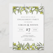 Moderne Olive-verlovingspartij Kaart (Voorkant)