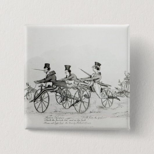 Moderne Olympische Spelen", c.1820 Vierkante Button 5,1 Cm (Voorkant)