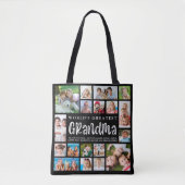 Moderne oma 18 fotocollage aangepaste kleur tote bag (Voorkant)