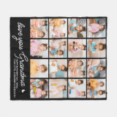Moderne oma Custom Love You 16 Fotocollage Fleece Deken (Voorkant (Horizontaal))