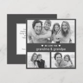 Moderne Oma- en Opa-dag Zwart-wit Foto (Voorkant / Achterkant)