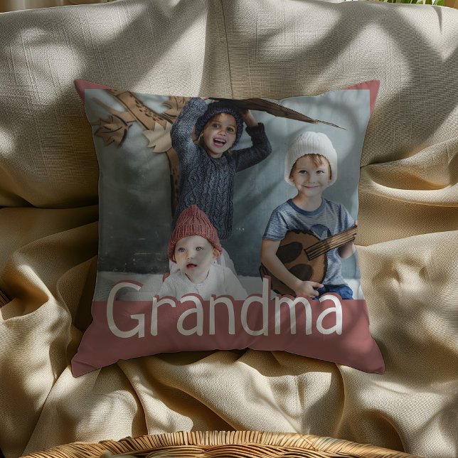 Moderne oma foto & citaat knuffel kussen (Creator heeft geüpload)