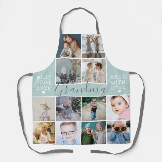 Moderne Oma Foto Collage All Over Print Schort (Voorkant)