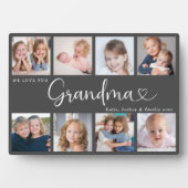 Moderne oma foto collage hart script fotoplaat (voorkant)