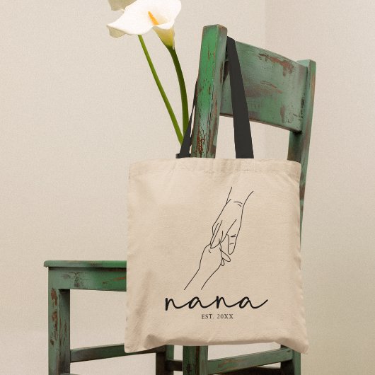 Moderne oma gevestigde grootmoeder tote bag