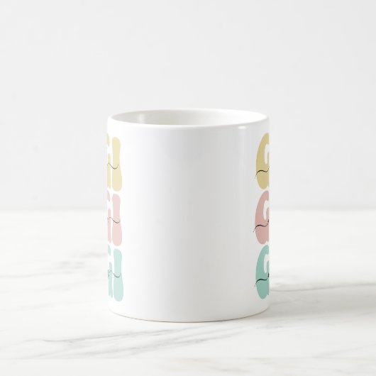 Moderne oma Gigi kinderen namen Moederdag cadeau Koffiemok (Center)