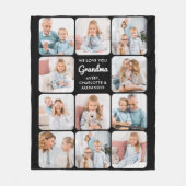 Moderne Oma Love You Custom 11 Fotocollage Fleece Deken (Voorkant)