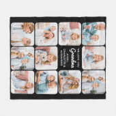 Moderne Oma Love You Custom 11 Fotocollage Fleece Deken (Voorkant (Horizontaal))