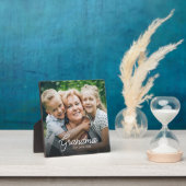 Moderne Oma Opgericht Script Foto Fotoplaat (Insitu)