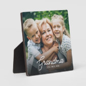 Moderne Oma Opgericht Script Foto Fotoplaat (Voorkant)