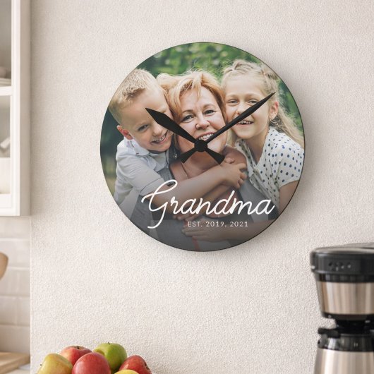 Moderne Oma Opgerichte Script Foto Ronde Klok