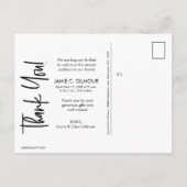 Moderne omarming: Elegante babyfoto geboorteaankon Aankondigingskaart (Achterkant)