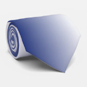 Moderne Ombre Blau Wit Gradiënt Stropdas (Opgerold)