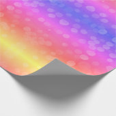 Moderne ombre gradiënt bokeh kerstverlichting leuk cadeaupapier (Hoek)