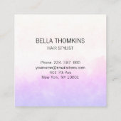 Moderne Ombre lila Vierkante Visitekaartje (Achterkant)