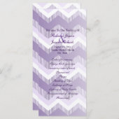 Moderne Ombre paarse Chevron huwelijksprogramma's Programmakaart (Voorkant / Achterkant)