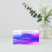 Moderne Ombre Watercolor Script Visitekaartje (Staand voorkant)