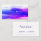 Moderne Ombre Watercolor Script Visitekaartje (Voorkant / Achterkant)